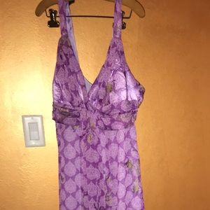 Gorgeous Long Dress Purple with gold accents